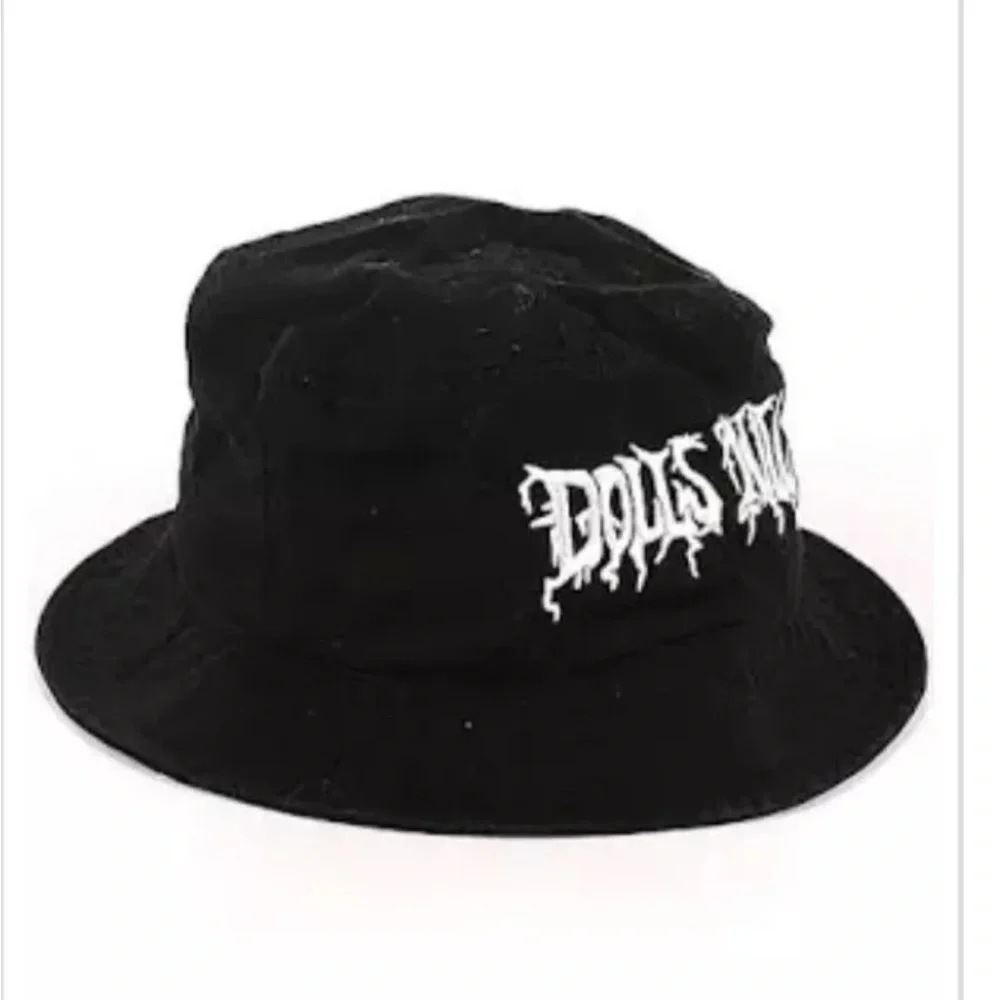 Dolls Kill Black Logo Bucket Hat